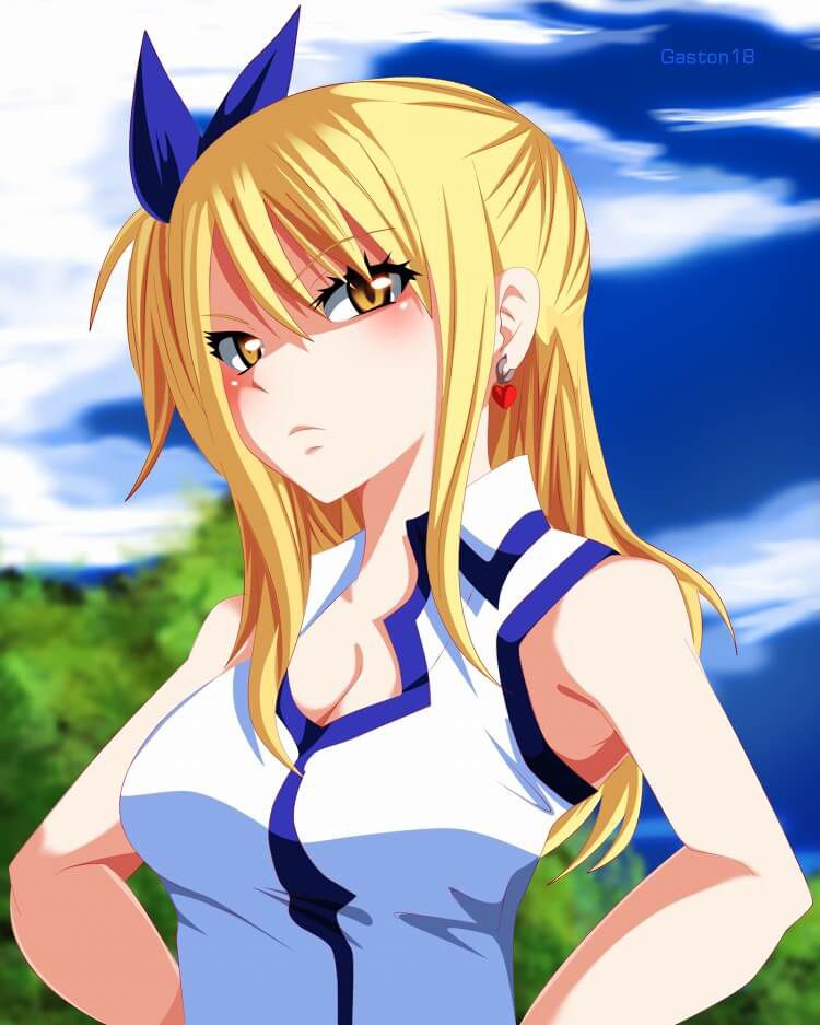 "Fairy tail 31' blonde busty babe Lucy erotic undesirable image collection 30