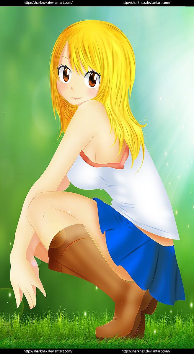 "Fairy tail 31' blonde busty babe Lucy erotic undesirable image collection 9