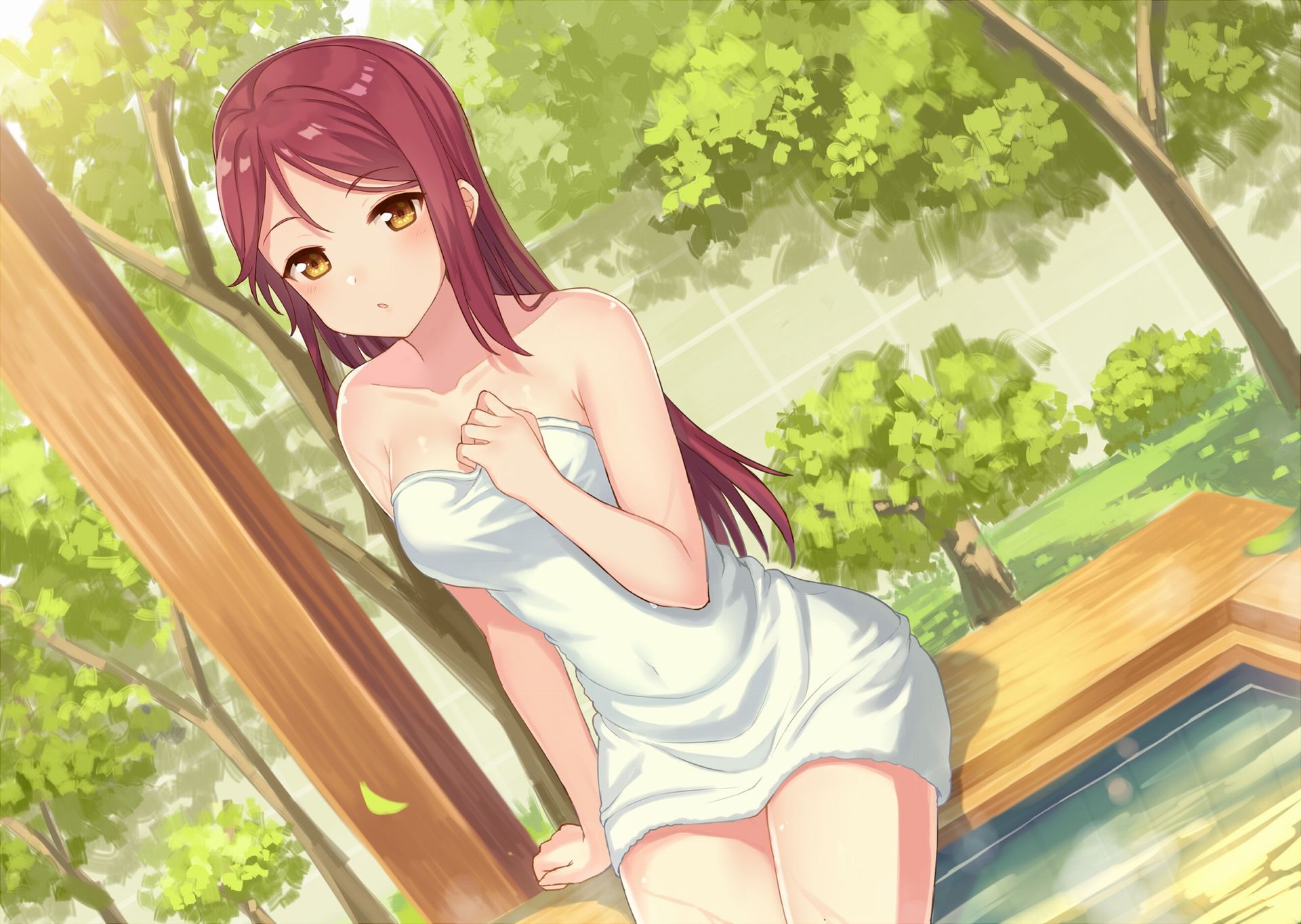 【Erotic Anime Summary】 Dosukebe Beauty and Beautiful Girls Hiding Their Nudity with a Single Towel 【Secondary Erotic】 13