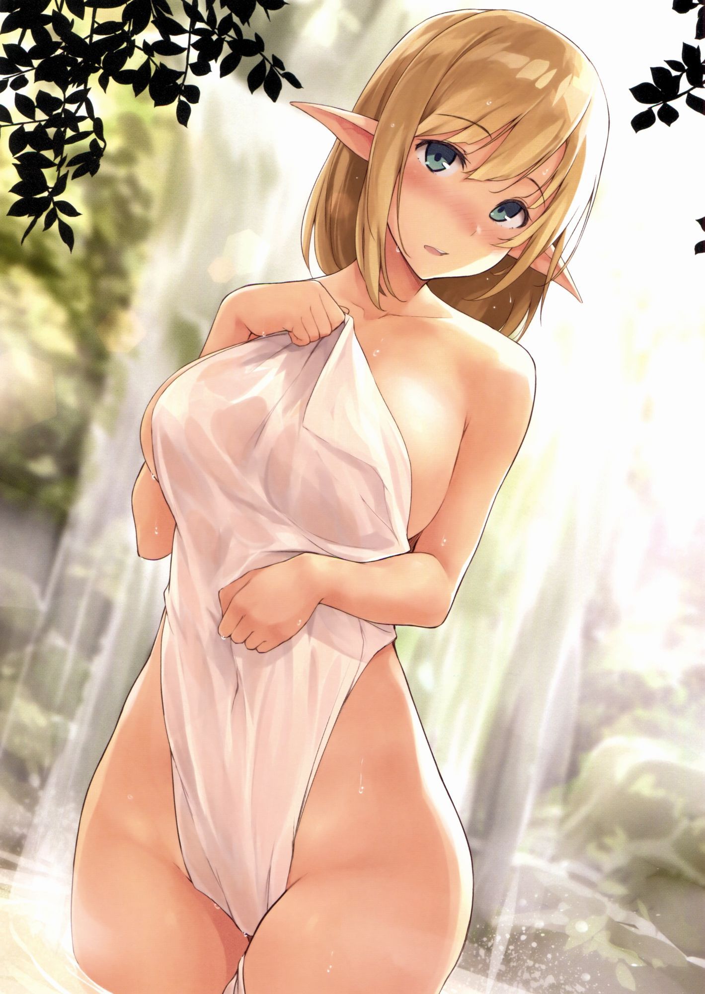 【Erotic Anime Summary】 Dosukebe Beauty and Beautiful Girls Hiding Their Nudity with a Single Towel 【Secondary Erotic】 15
