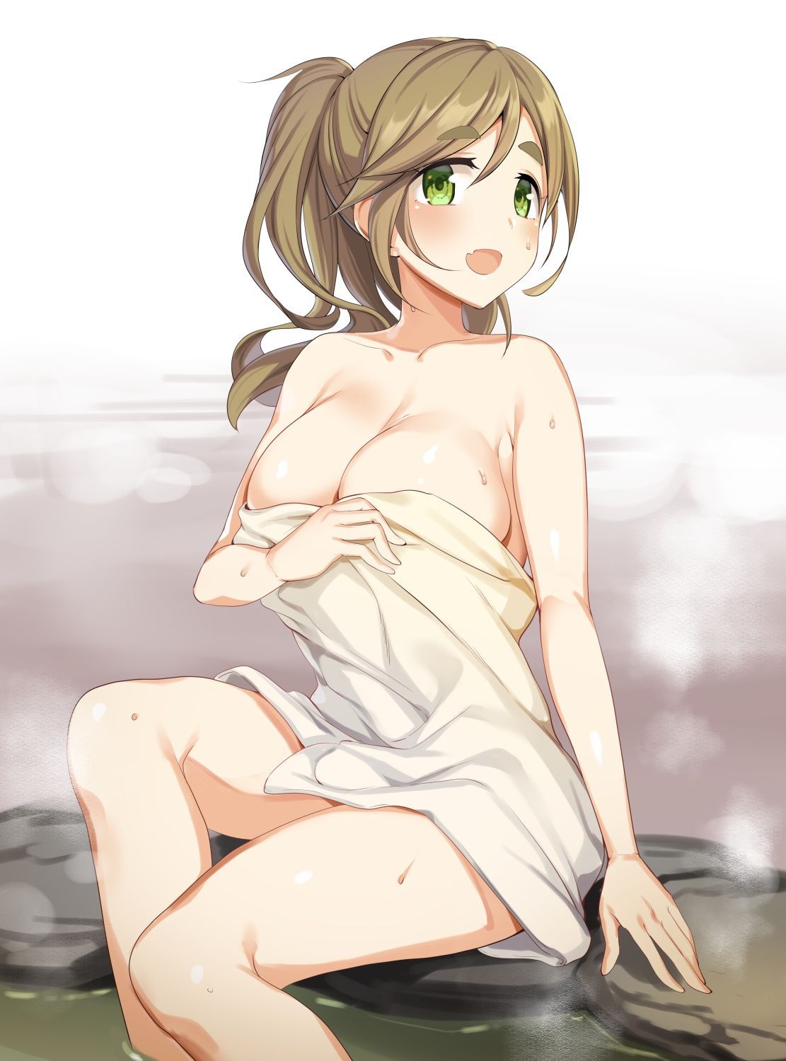 【Erotic Anime Summary】 Dosukebe Beauty and Beautiful Girls Hiding Their Nudity with a Single Towel 【Secondary Erotic】 7