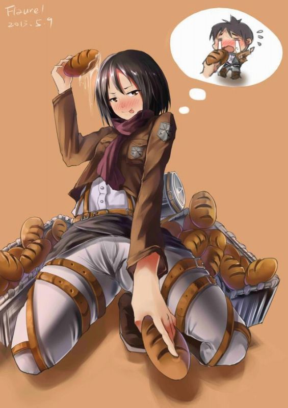 Mikasa Ackerman's giant attack on happy birthday! Erotic pictures (50 pictures) 9
