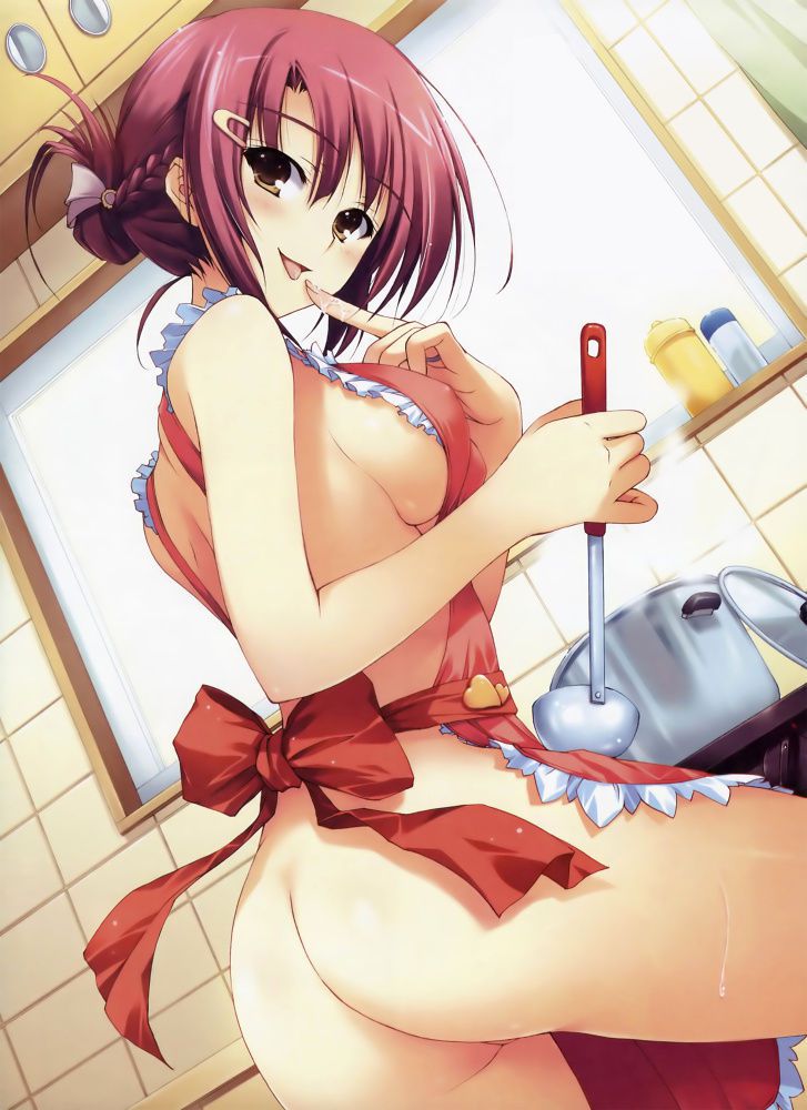 2-d naked apron girl seduced and want to H in the kitchen! 50 sheets 4