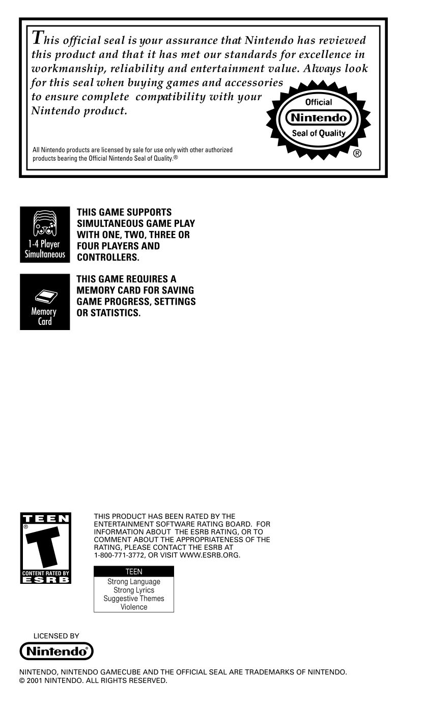 Def Jam Vendetta (GameCube) Game Manual 4