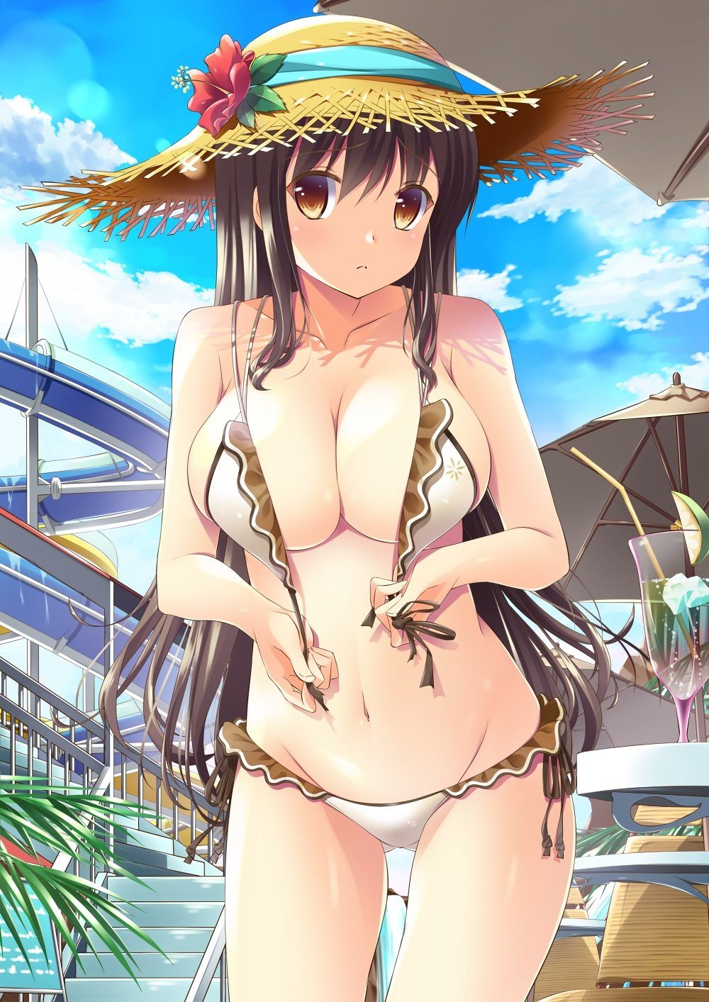 I'm wearing a straw hat 2-d girl image should (32 photos) 1