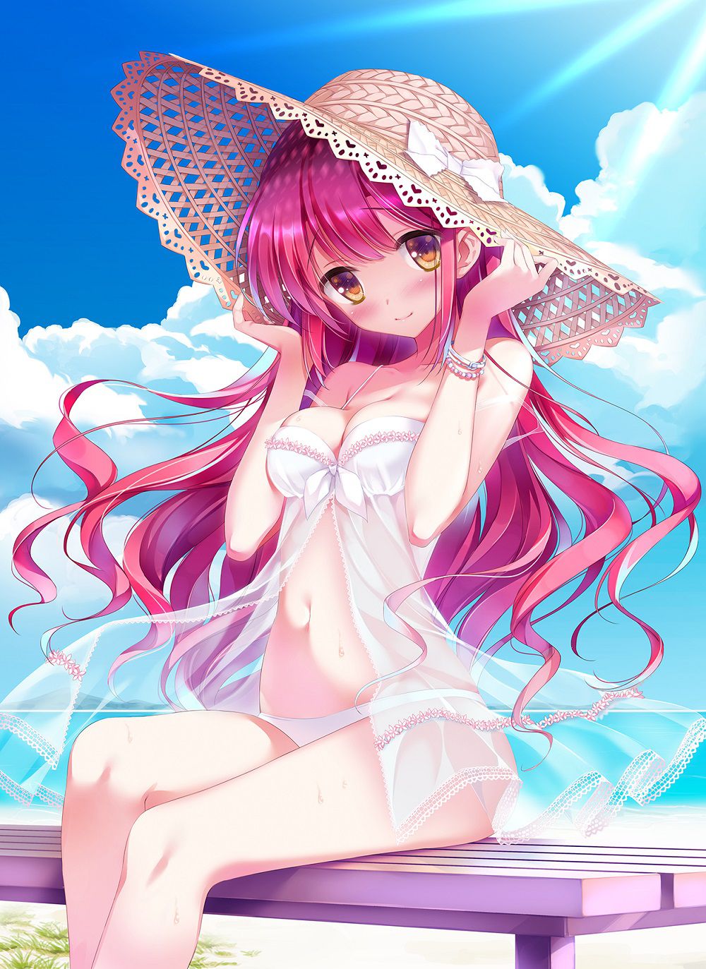 I'm wearing a straw hat 2-d girl image should (32 photos) 20