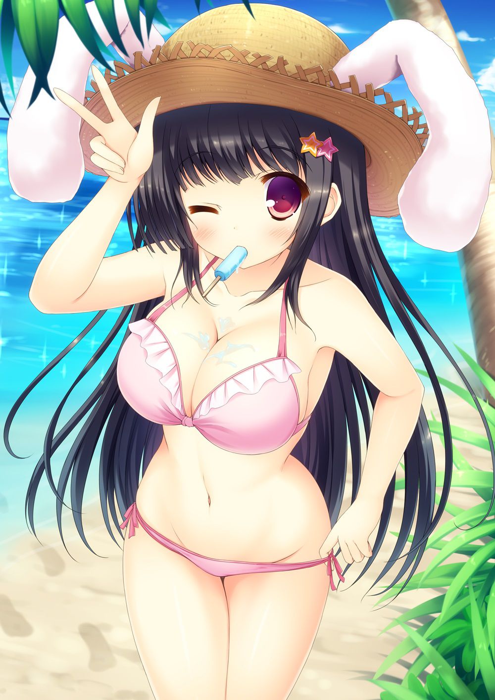 I'm wearing a straw hat 2-d girl image should (32 photos) 21