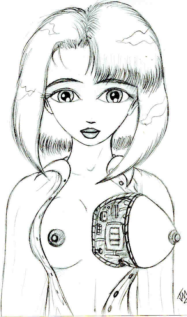 Mixed of old Sketches I did of female androids and robots 58