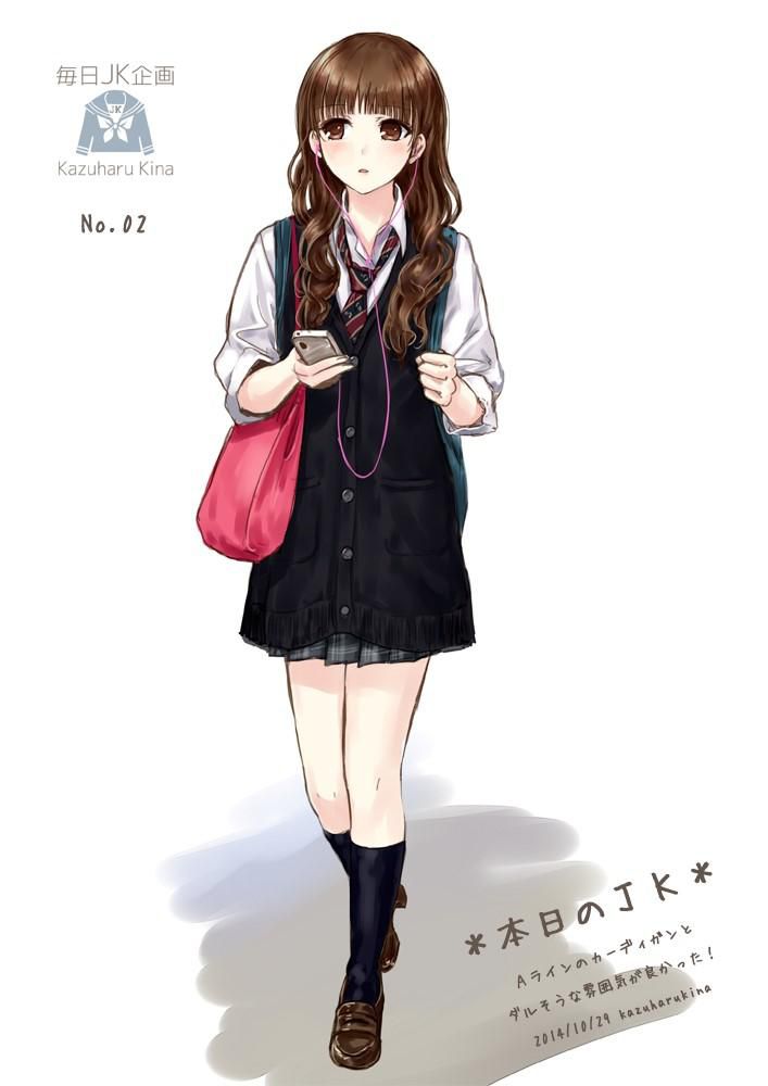 [Image: cute schoolgirl uniform illustration on Twitter buzz 11