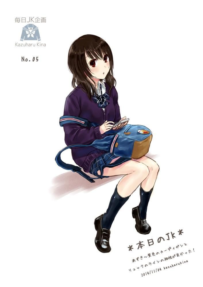 [Image: cute schoolgirl uniform illustration on Twitter buzz 8