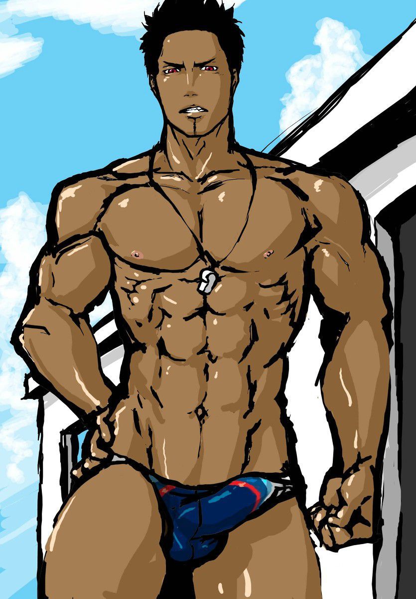 [Homo] secondary image of Tan and Brown bathing suit me [erotic] 11