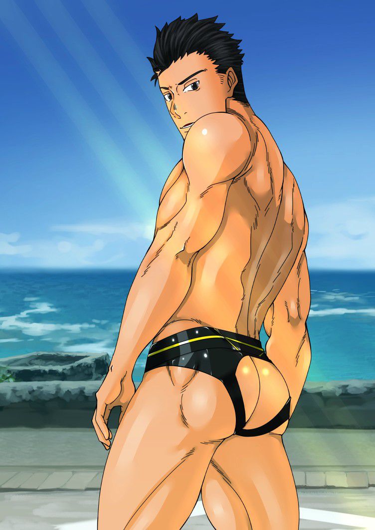 [Homo] secondary image of Tan and Brown bathing suit me [erotic] 7