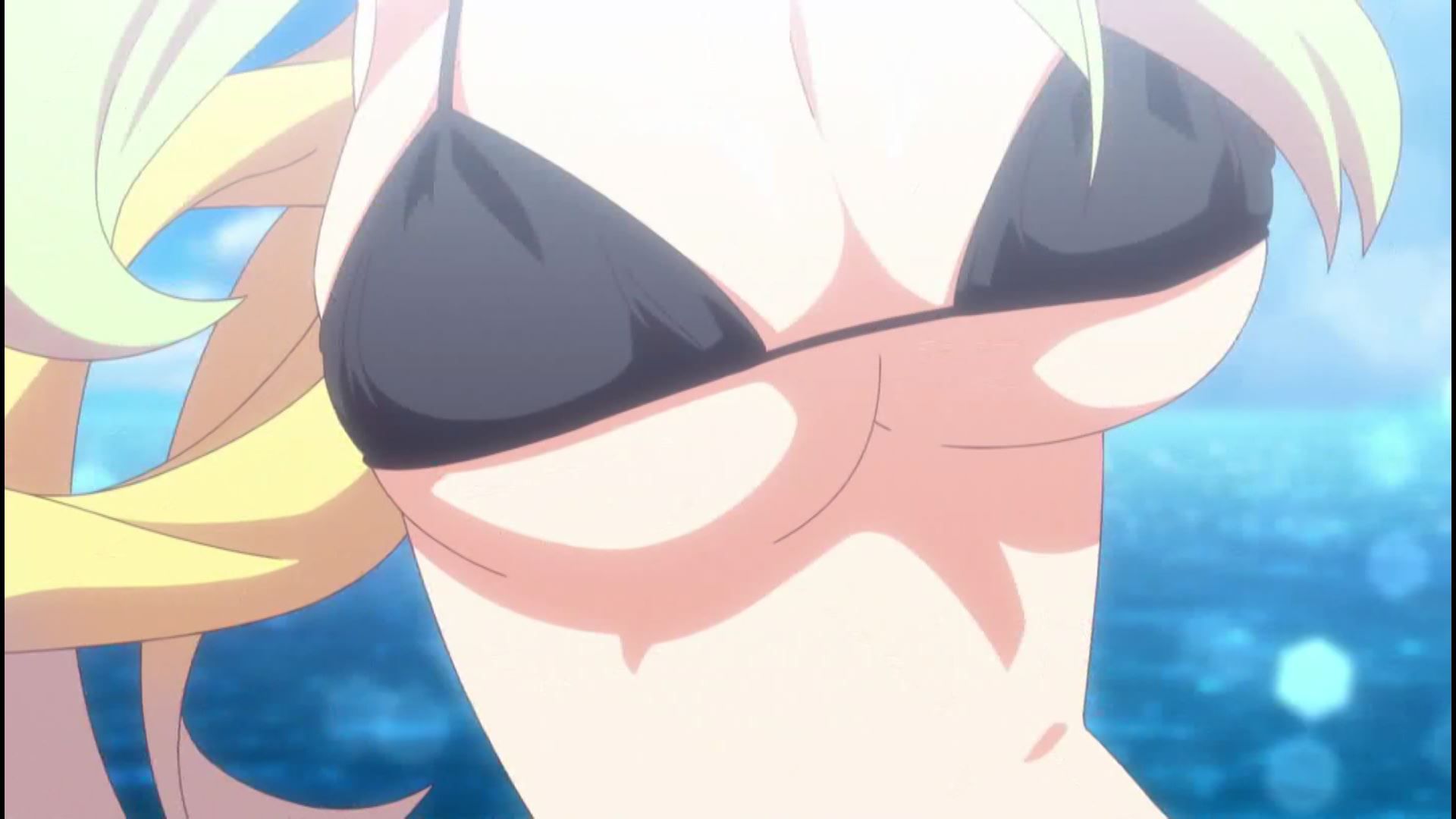 In episode 6 of the anime "Goddess Dormitory Dormitory Mother-kun.", there is an erotic scene such as feeling a fish in a swimsuit! 3