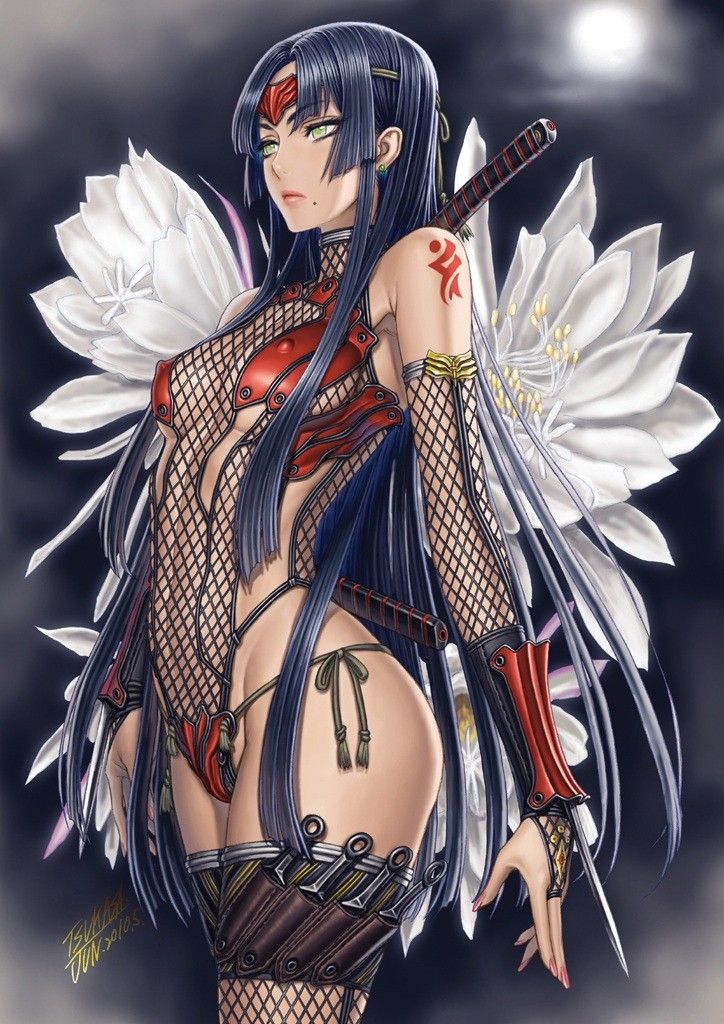 【Secondary Erotic】 Erotic image summary of Kunoichi, an ecchi female ninja wearing a skimpy costume 30