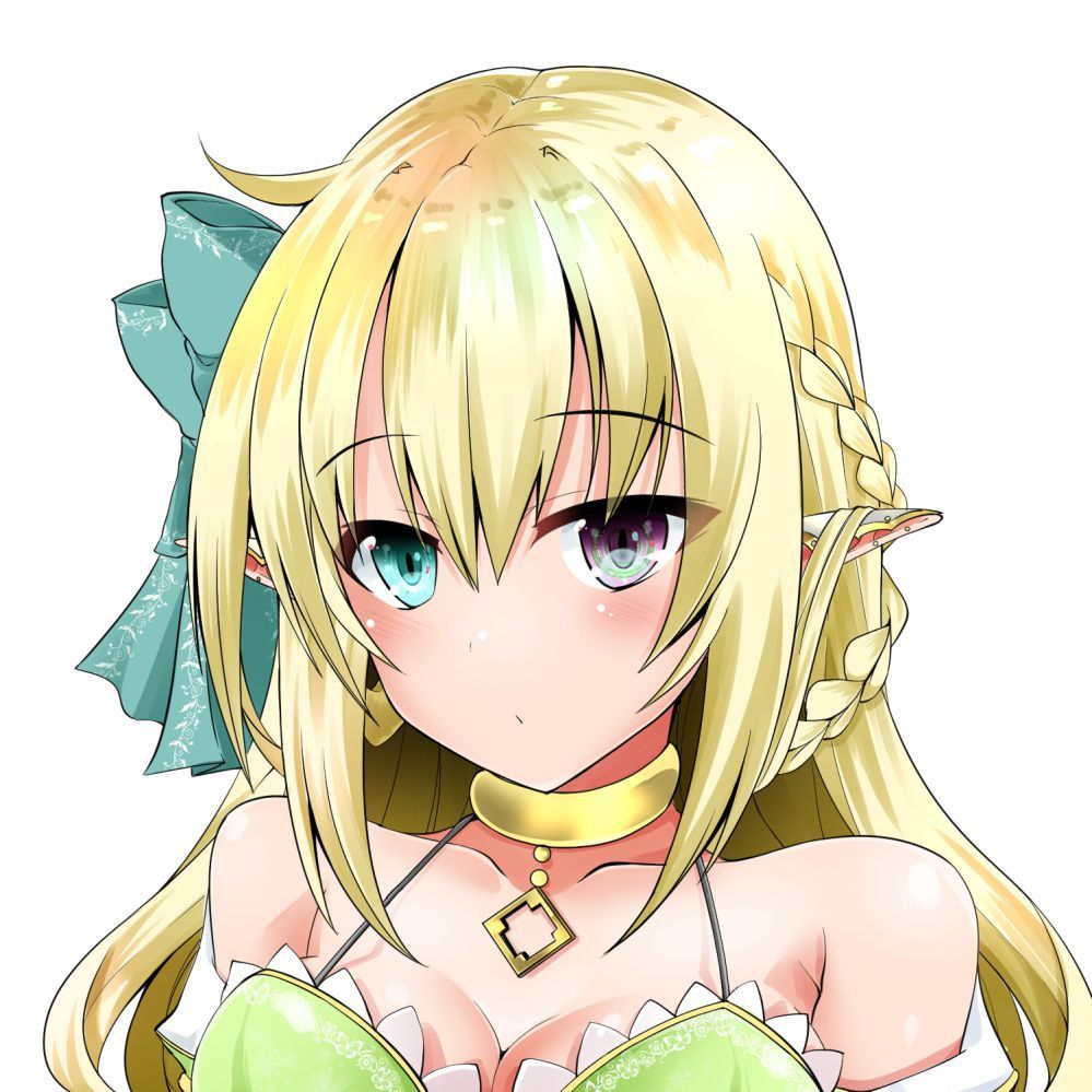 A two-dimensional erotic image of an elf girl with pointy ears that makes you 25