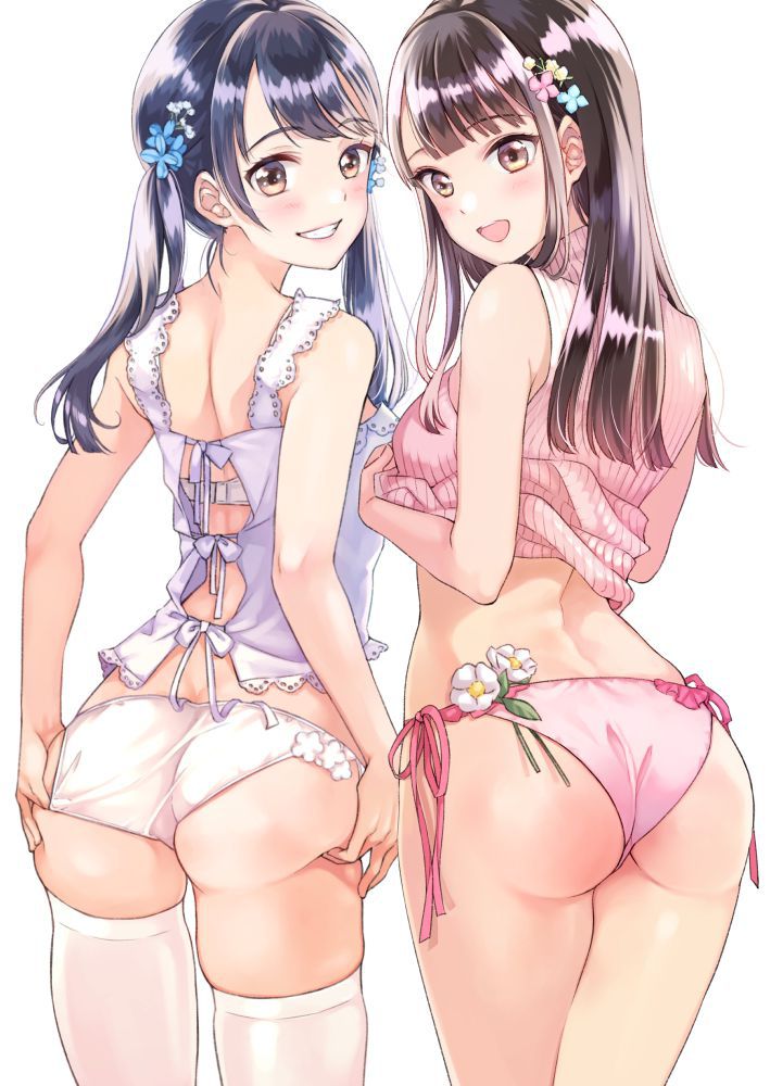 Cute two-dimensional images of buttocks. 13