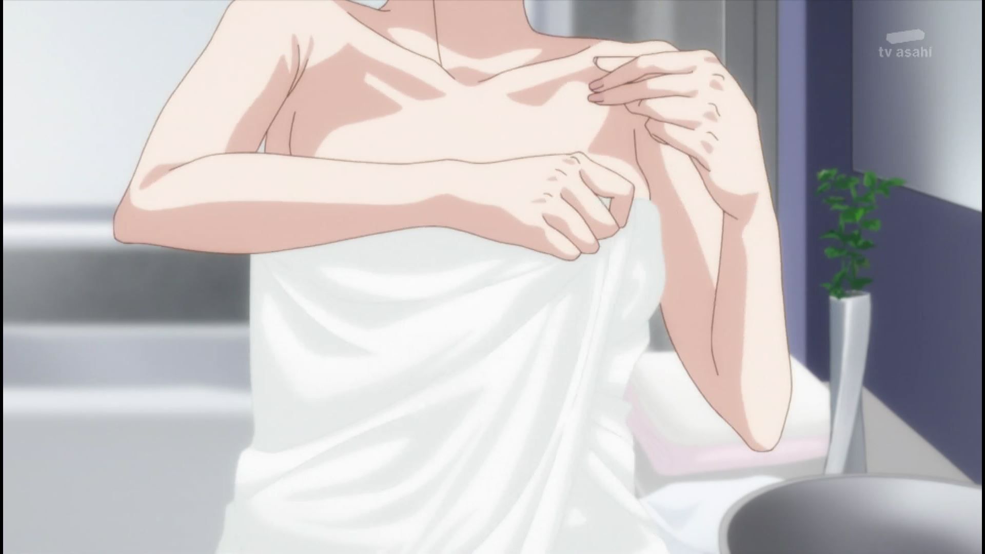 Anime "Cuckoo's Wife" In episode 3, such as a bath towel figure in a girl's erotic shower scene! 9