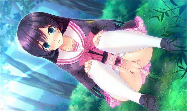 【Secondary erotic】 Here is an erotic image where cute girls are yelling in the outdoors 13