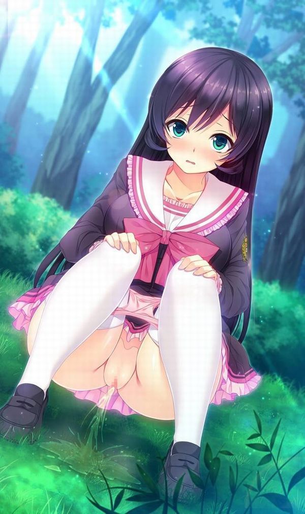 【Secondary erotic】 Here is an erotic image where cute girls are yelling in the outdoors 21