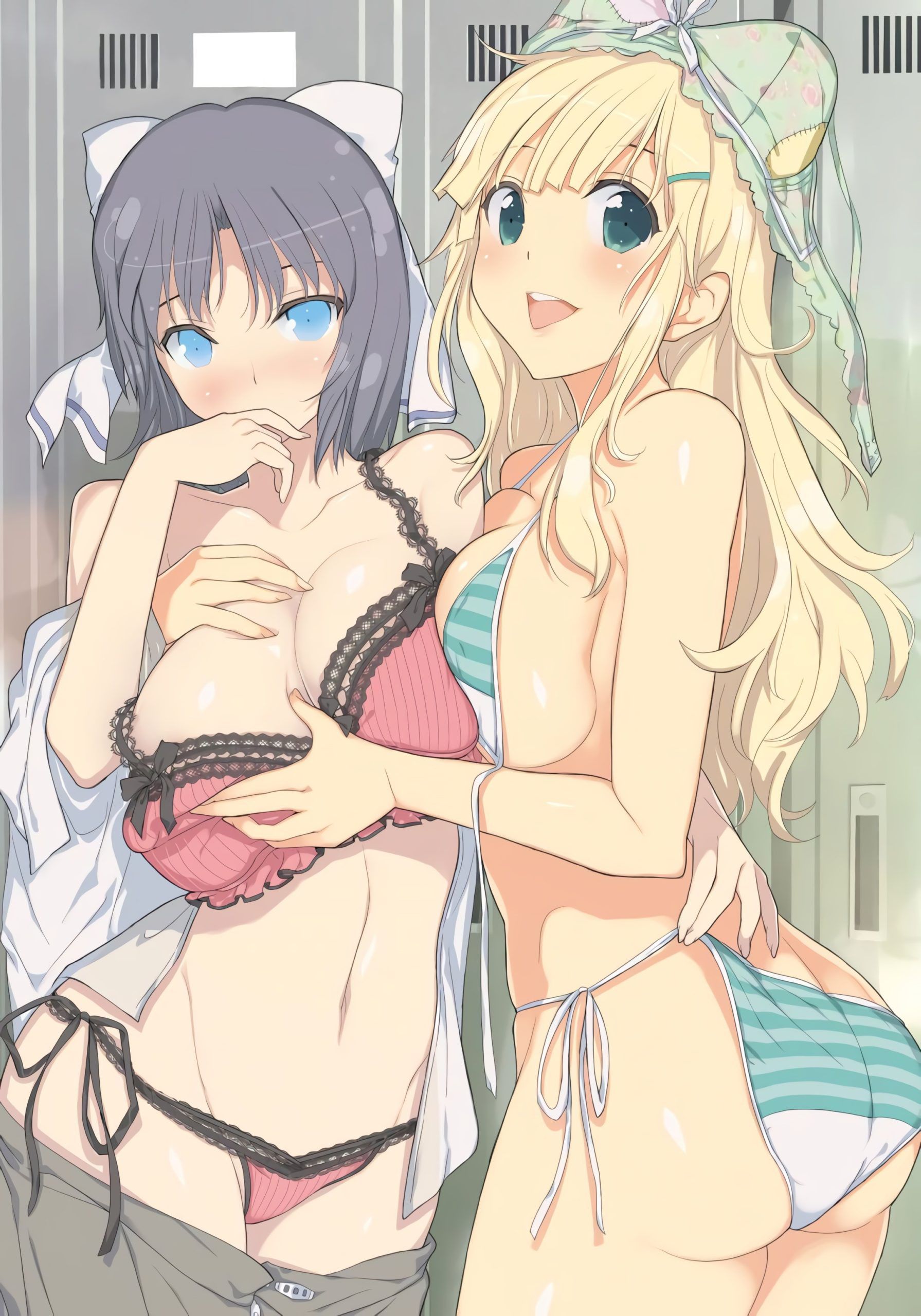 Secondary erotic munyutsu! Here is a very shiko erotic image that girls are milking together 10